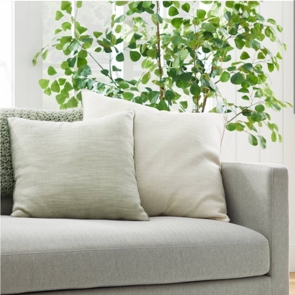 Studio McGee Oversized Square Throw Pillow Lace Trim Cream - Picture 2 of 4